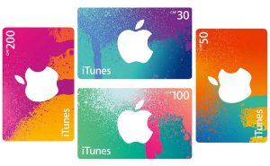iTunes or Apple Songs Gift Cards