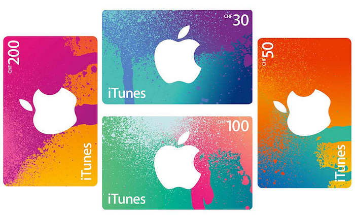 iTunes or Apple Songs Gift Cards