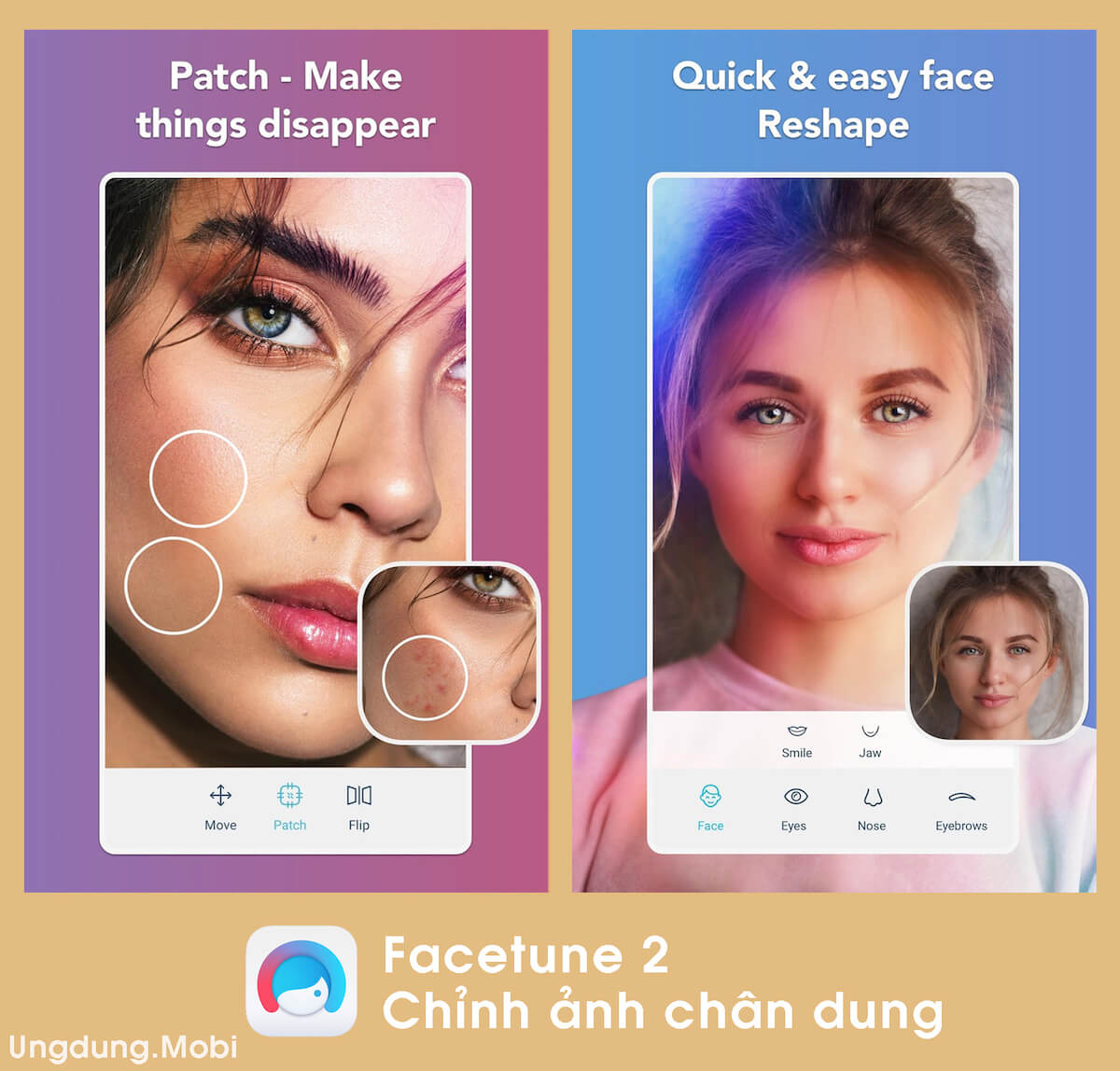 facetune 2 chinh anh chan dung