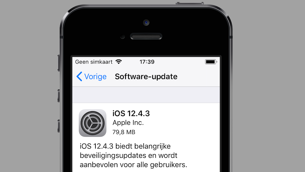 iOS 12.4.3 update