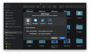 share folder icloud tren mac 1