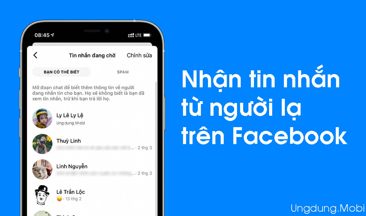 Hướng dẫn cách cho phép nhận tin nhắn Messenger Facebook từ người lạ - Ungdung.Mobi