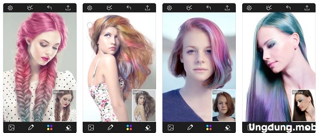 Cùng Biến Hóa Với 5 App Đổi Màu Tóc Đẹp Cho Ios/Android - Ungdung.Mobi